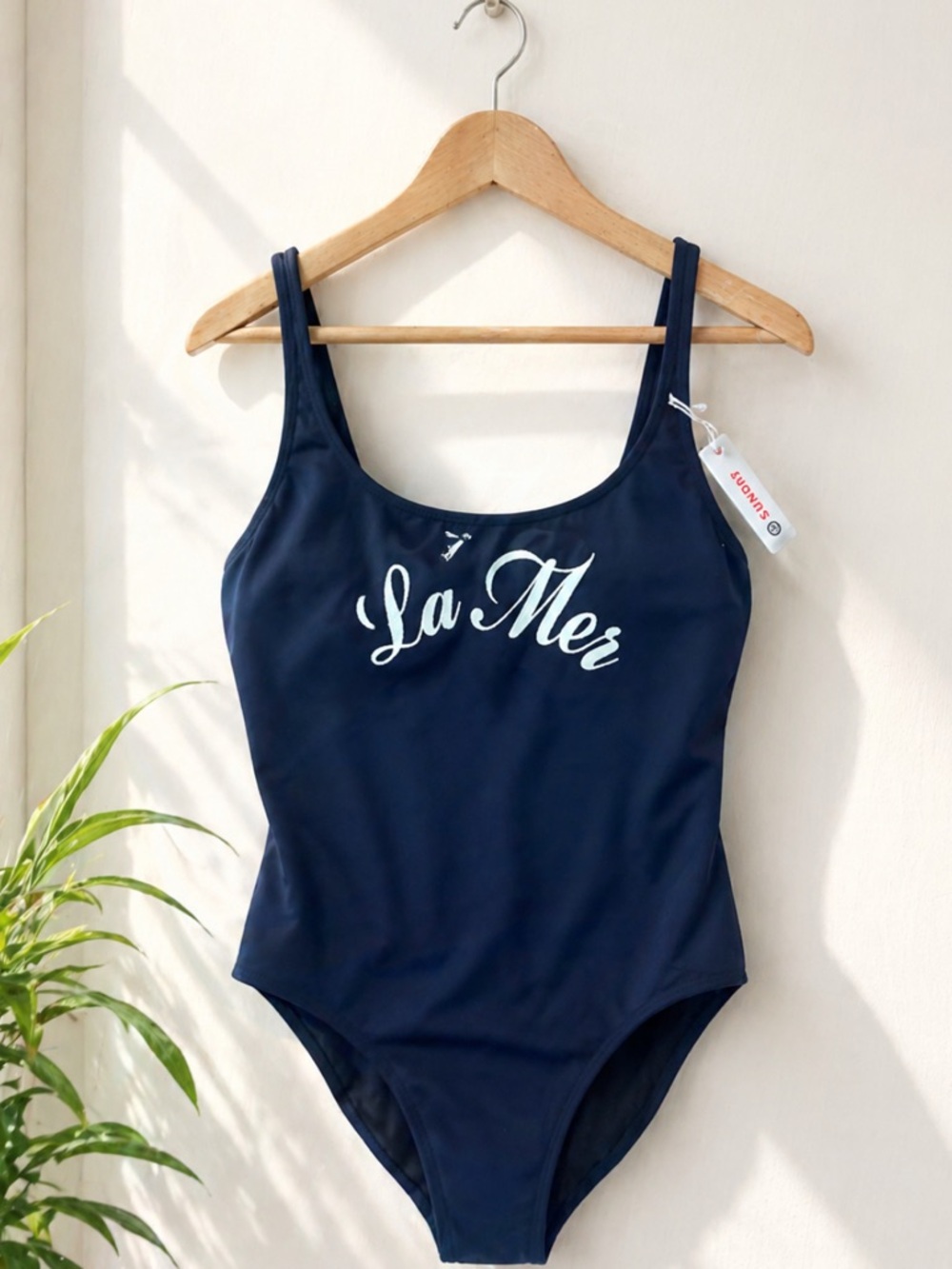 Sundry Navy Blue 'La Mer' One-Piece Swimsuit